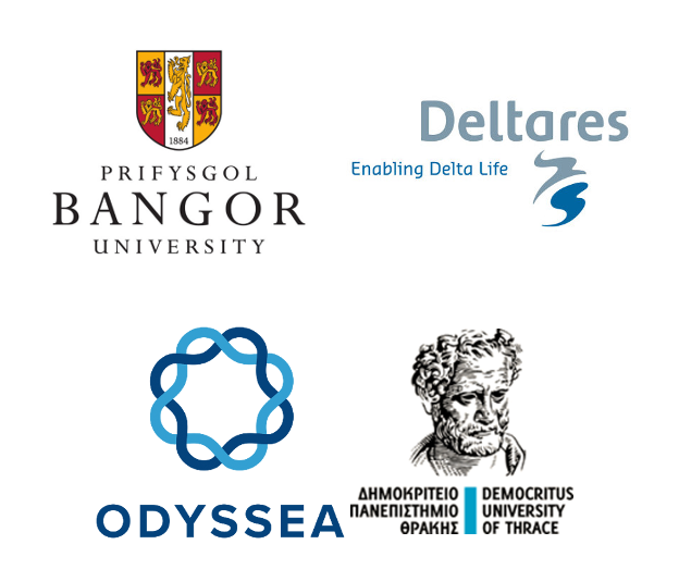 Bangor University, Odyssea, Democritus 
                                            University of Thrace and Deltares logos